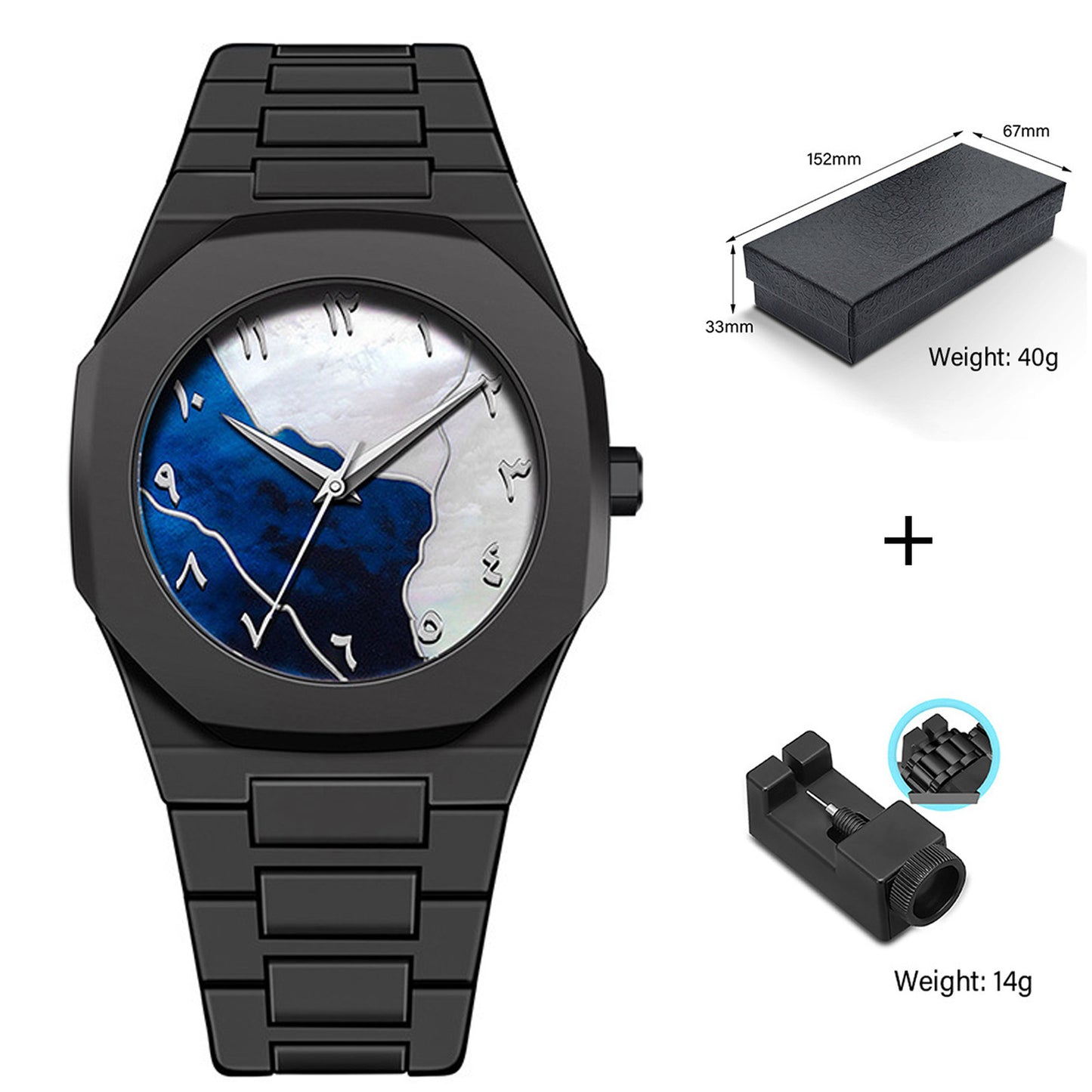 Men's Business Advanced Arabic Steel Belt Quartz Watch